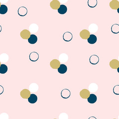 Polka dot seamless pattern, bright styled design. For textile, packing, wallpaper