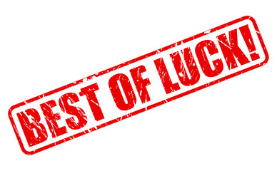BEST OF LUCK red stamp text