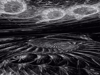 Abstract digitally generated image dark spiral background