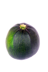A big green organic gem squash. Image isolated on white studio background.