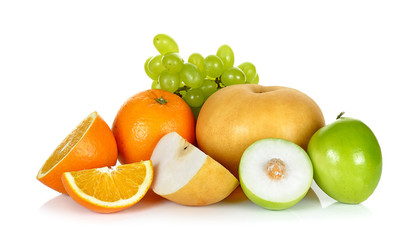 Fruit isolated on the white background