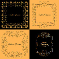 Collection of four stylish elegant frame