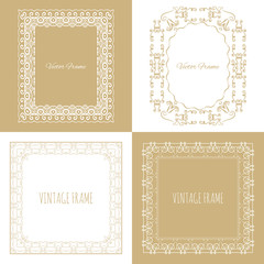 Collection of four stylish vintage frame