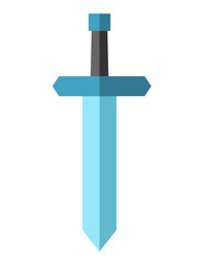 Flat style sword isolated