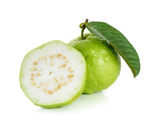 Guava fruit isolated on the white background