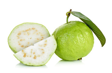 Guava fruit isolated on the white background