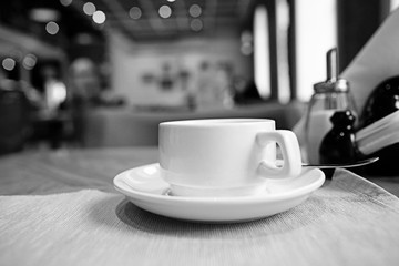 Breakfast tea in a cafe