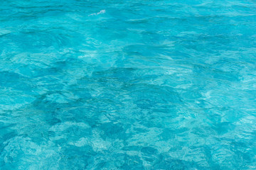 Blue sea surface with waves