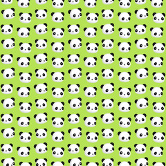 Panda Head Pattern Background
