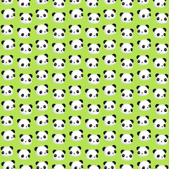 Panda Head Pattern Background