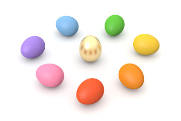 Easter Eggs, Gold & Colored