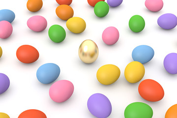Easter Eggs, Gold & Colored