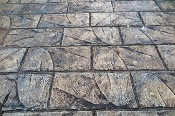 Aged pavement rectangular paving tile