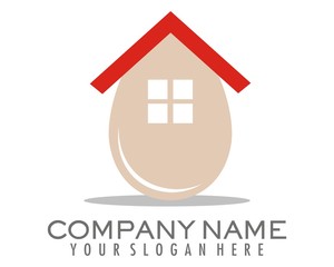 egg house vector logo