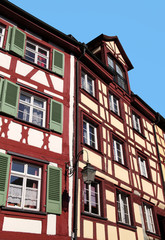 Obraz premium traditional half-timbered house in Meersburg, Germany