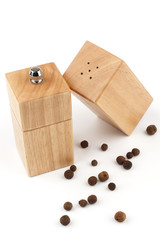 Wooden salt shaker, pepper mill