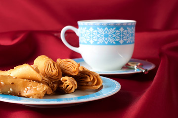 Puff pastry with sesame seeds