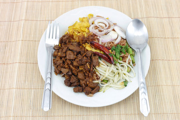 Rice Mixed with Shrimp paste.