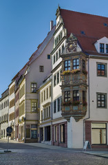 street in Freiberg, Saxony,Germany