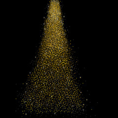 Gold Dust on Black Background