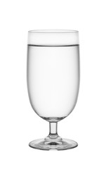 Glass of water isolated on white background