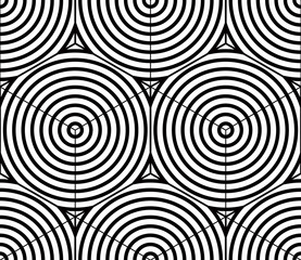 Graphic seamless abstract pattern, regular geometric black 