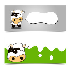 cow and card brochure template