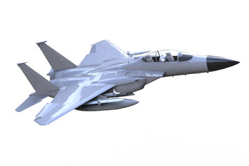 Fototapeta na wymiar F-16 Fighting Falcon posture isolated and background
