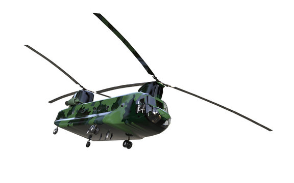 Chinook helicopter isolated background  and Concept 