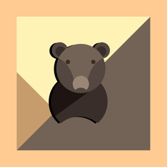 Bear,  design and paper flooding
