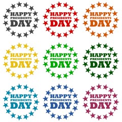 Obraz premium Presidents Day EPS 10 vector stock illustration icons set