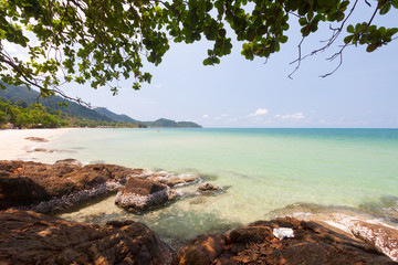 Tropical beach in sunny day.