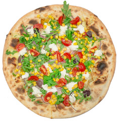 Italian pizza isolated on white