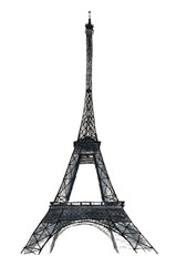 Watercolor Sketch Eiffel Tower Paris isolated