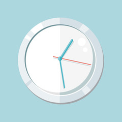 Clock Logo Icon Isolated. Watch Object