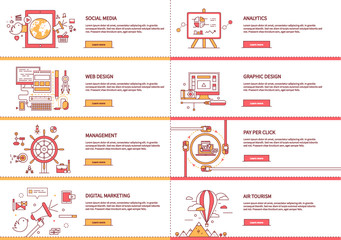 Naklejka premium Management Digital Marketing Analytic Social Media