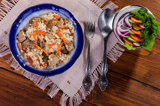 Pilau - rice with meat and vegetables