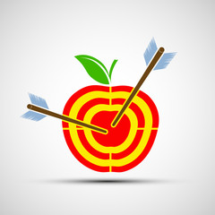 Target apple. Icon image.