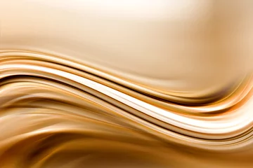 Crédence de cuisine en verre imprimé Vague abstraite Amazing Brown Gold Waves Design Background