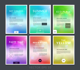 Set of business brochure, flyer and cover design layout template