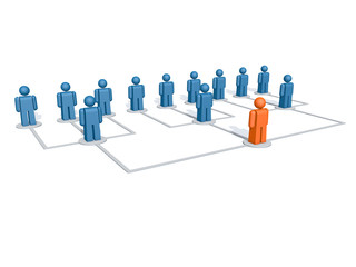 Unternehmensstruktur, Hierarchie, Karriere / 3D Illustration