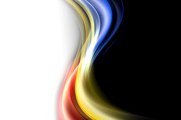 Abstract Colorful Wave Black and White Background