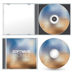 Cd With Cover Template : Vector Illustration