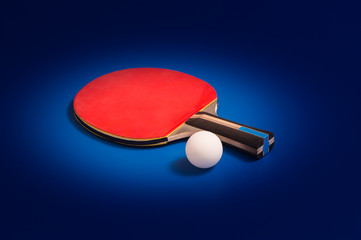 Tabletennis racket and ball