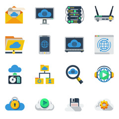 Cloud Service Flat Color Icons 