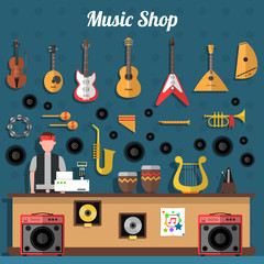 Music Shop Illustration 