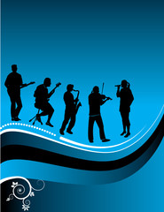 Music background with space for type