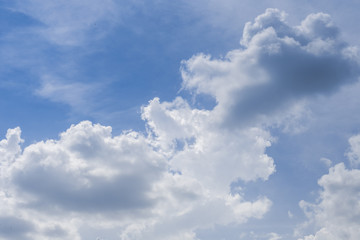 Fototapeta premium Blue sky background with white cloud.