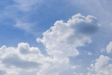 Blue sky background with white cloud.