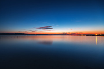 Fototapeta na wymiar Sunset Over the lake
